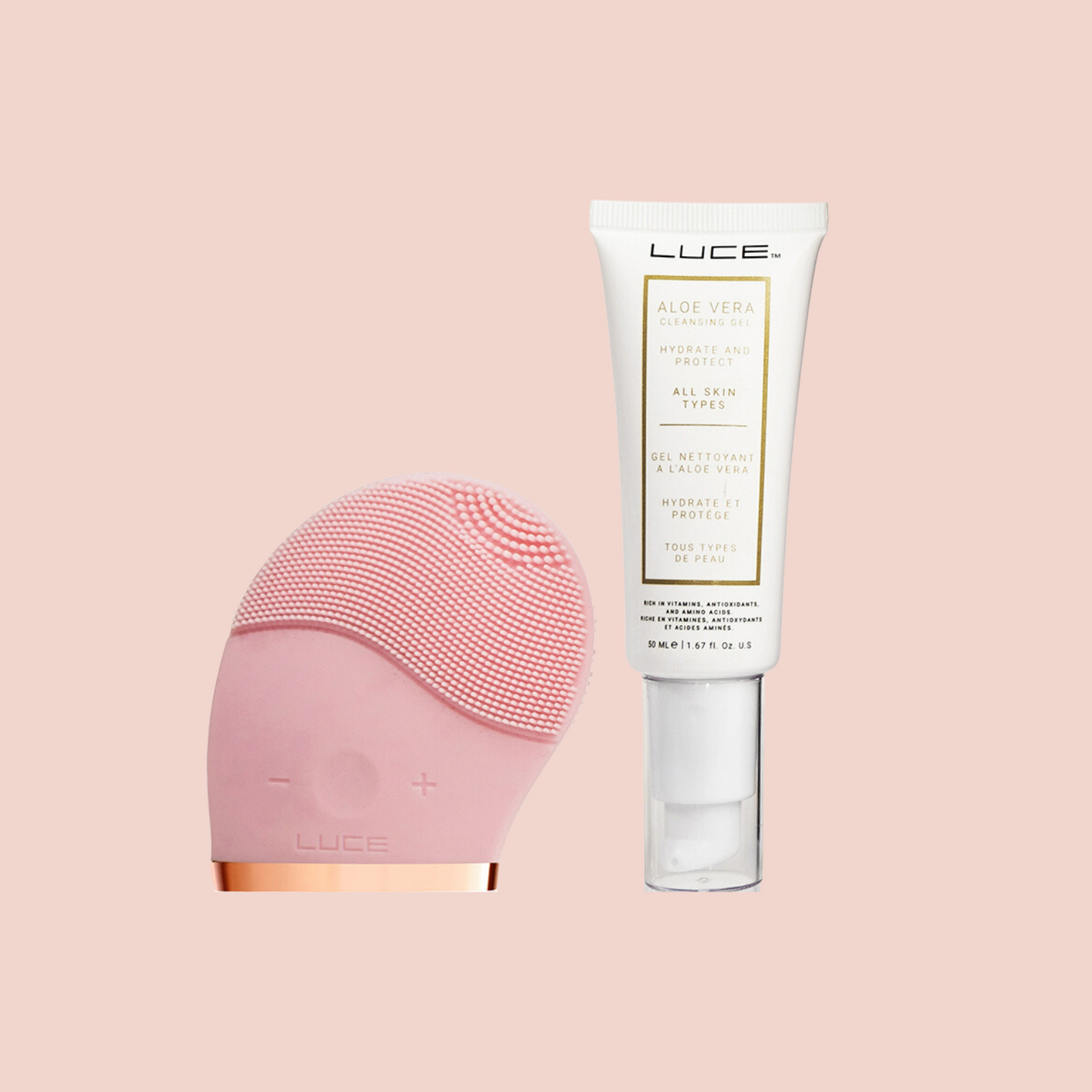 Facial Cleansing Brush & Aloe Vera Gel Face Wash - LuceBeauty.com