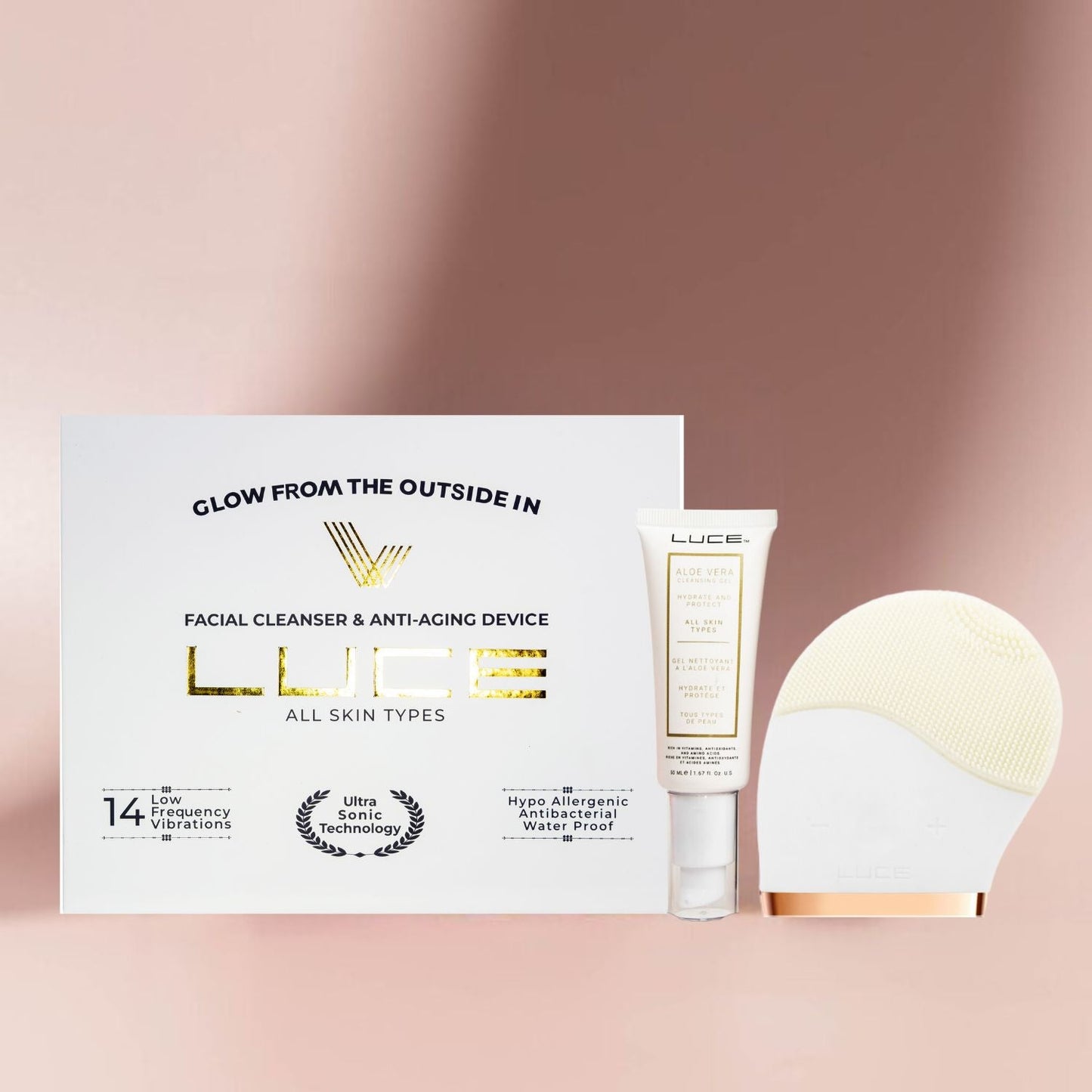 Facial Cleansing Brush & Aloe Vera Gel Face Wash - LuceBeauty.com