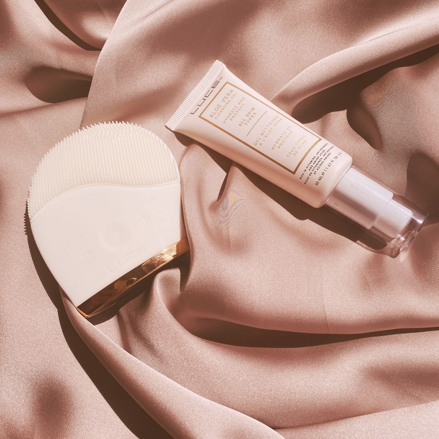 Facial Cleansing Brush & Aloe Vera Gel Face Wash - LuceBeauty.com