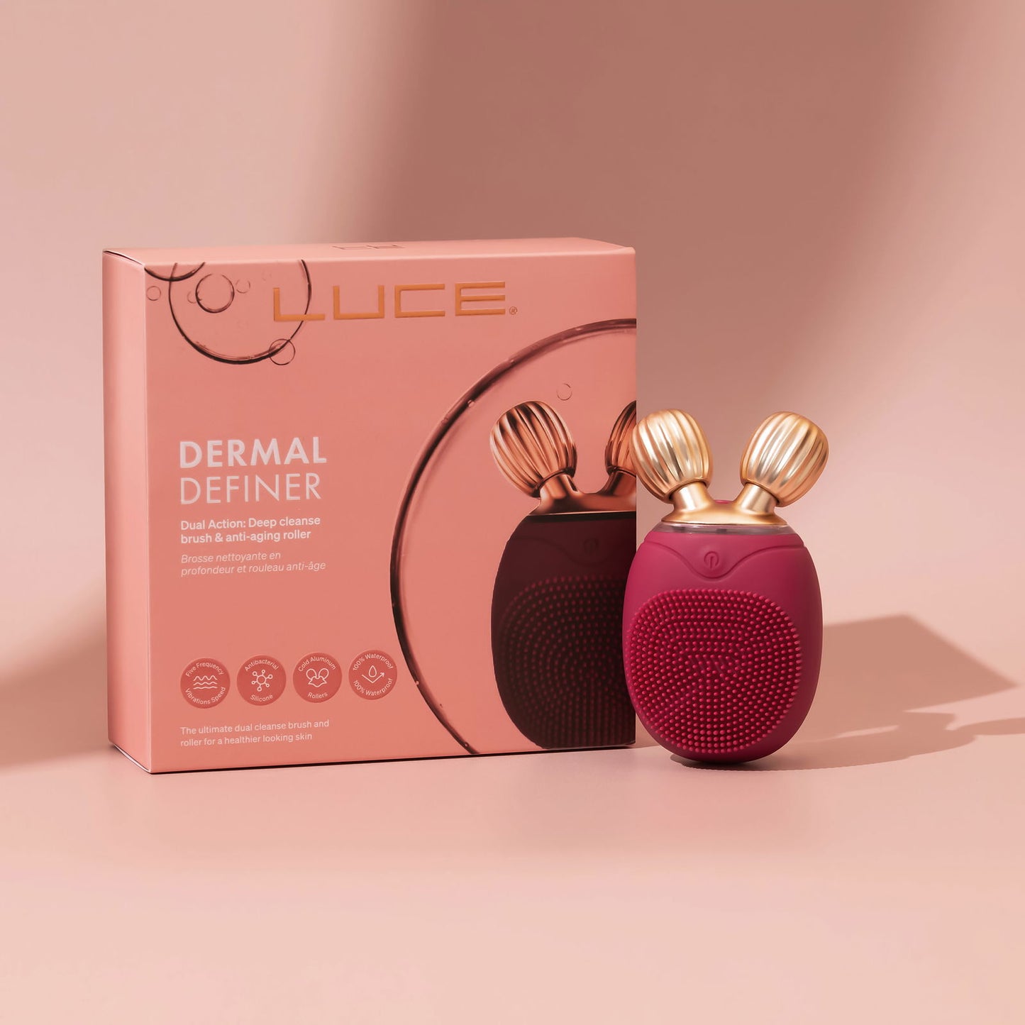 LUCE Facial Cleansing Brush+ Roller - LuceBeauty.com