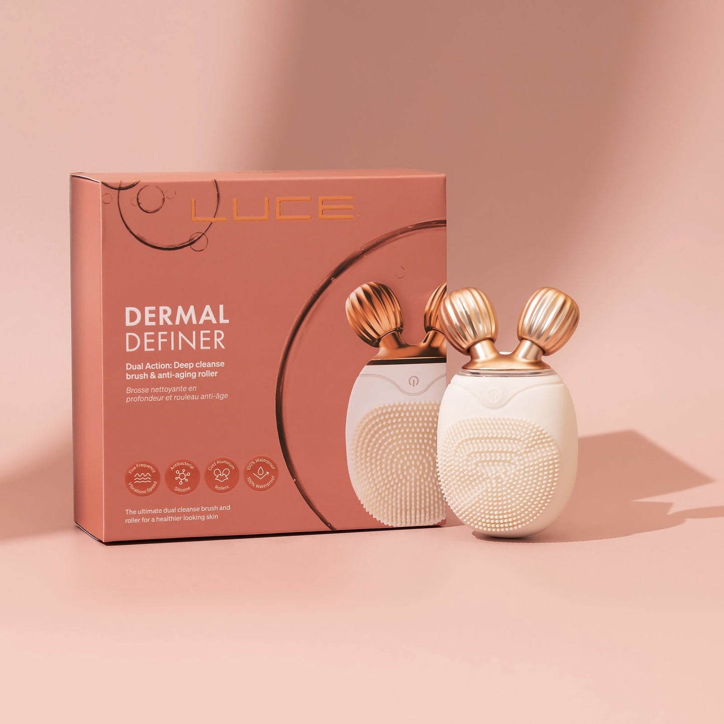 LUCE Facial Cleansing Brush+ Roller - LuceBeauty.com