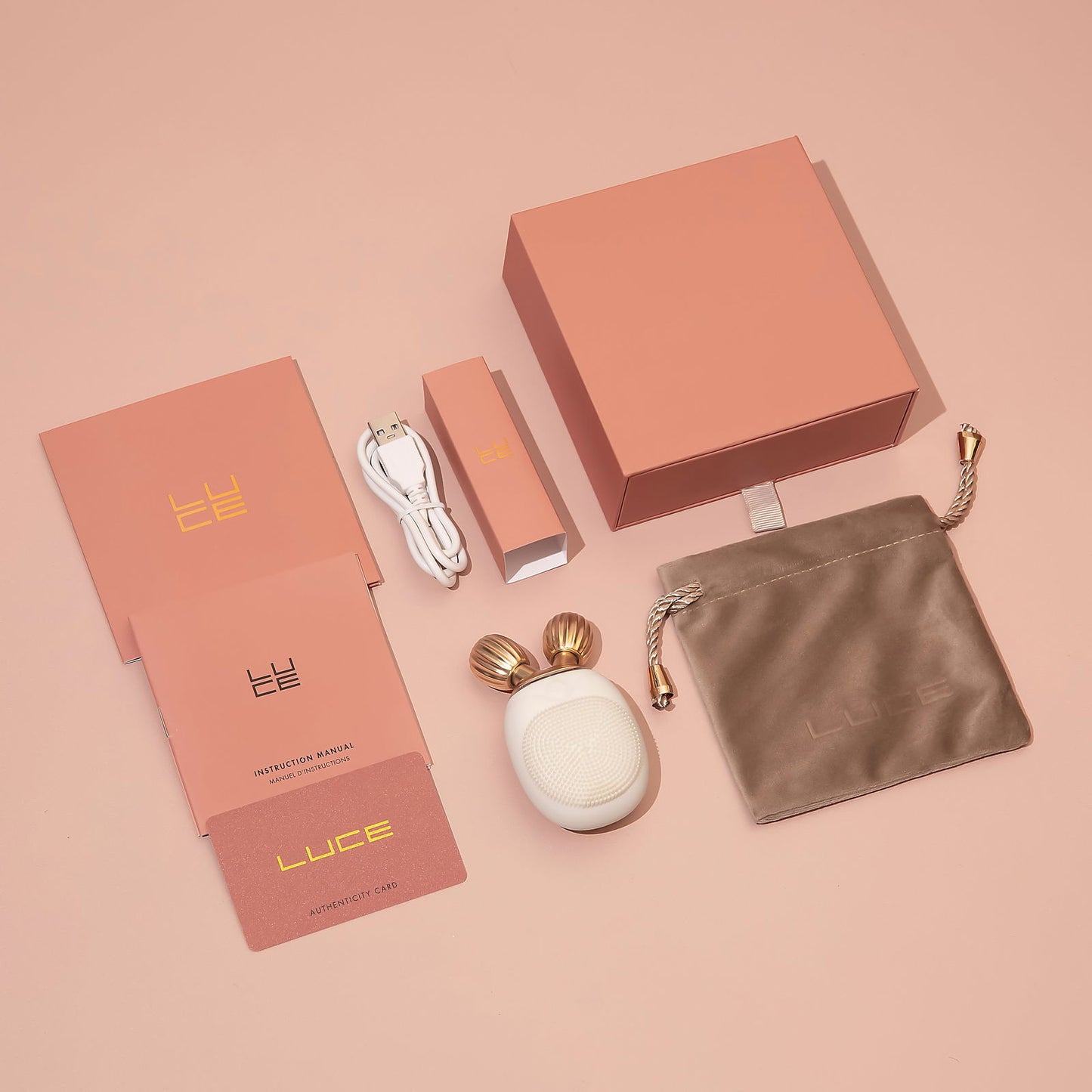 LUCE Facial Cleansing Brush+ Roller - LuceBeauty.com