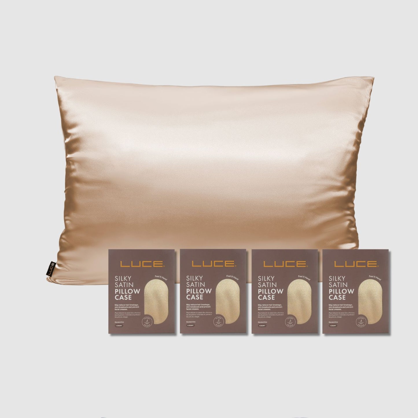 Silky Satin Pillowcase Bundle - Gray