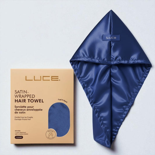 Satin-Lined Hair Wrap Towel for Sensitive & Damaged Hair
