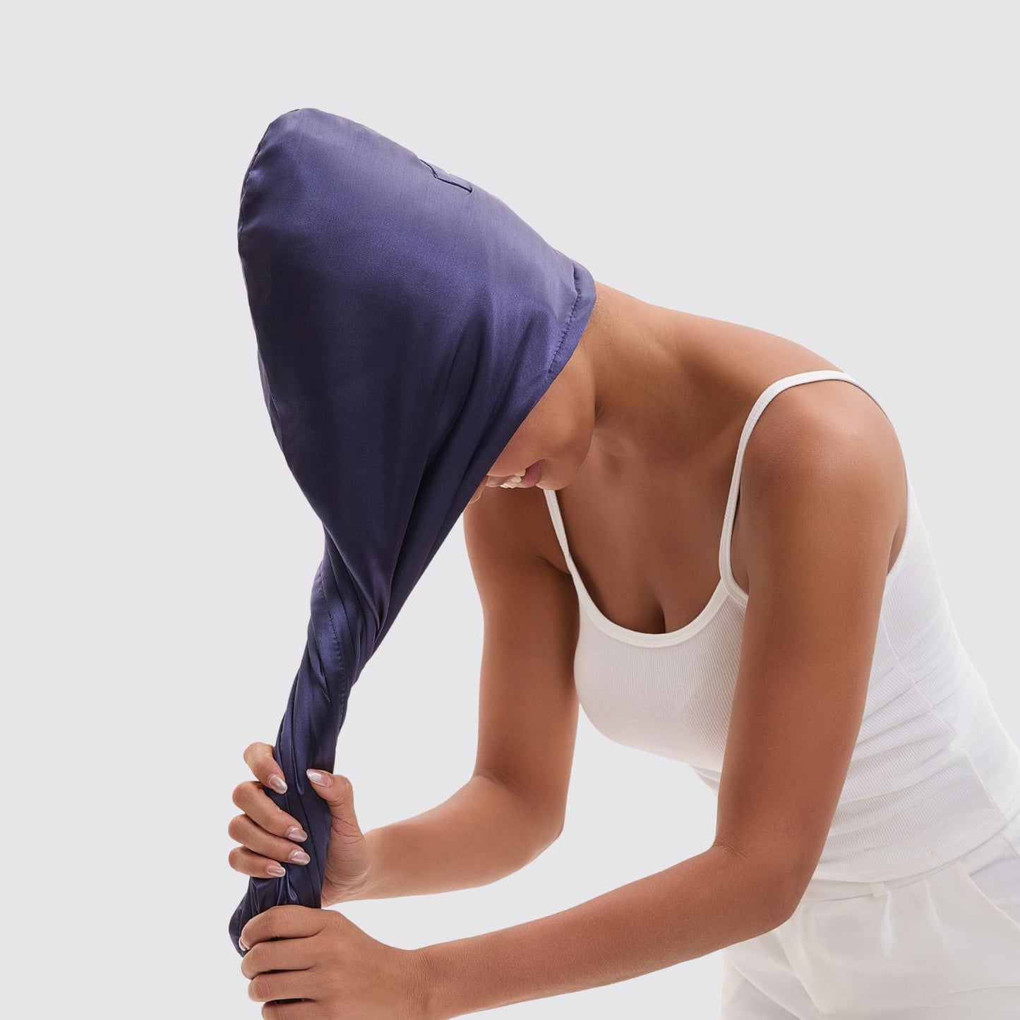 Satin-Lined Hair Wrap Towel for Sensitive & Damaged Hair