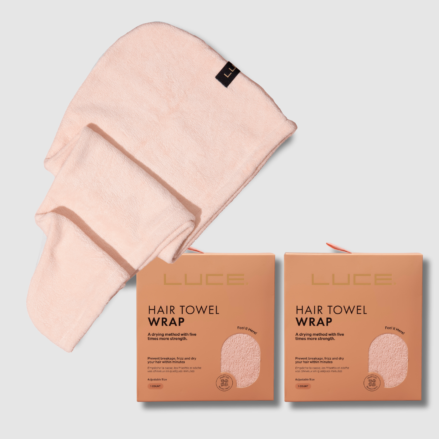 Adjustable Hair Towel Wrap - Eco-Friendly and Ultra-Absorbent - LuceBeauty.com