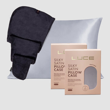 Silky Satin Pillowcases + Hair Towel Wrap