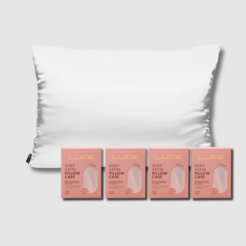 Silky Satin Pillowcase Bundle - White