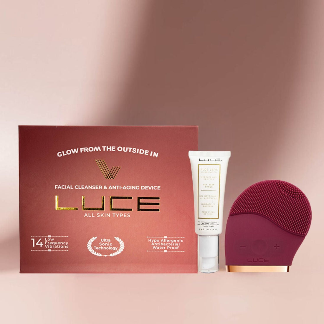 Facial Cleansing Brush & Aloe Vera Gel Face Wash - LuceBeauty.com