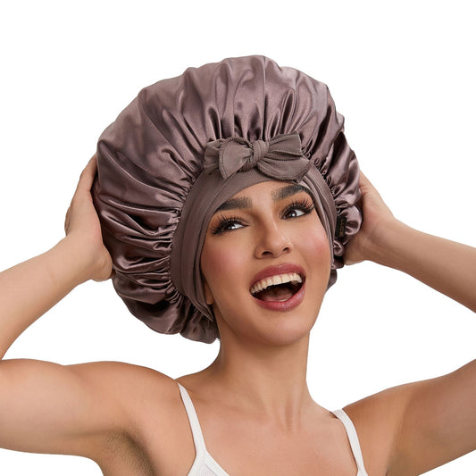 Luxury Satin Hair Bonnet – Double Layered for Frizz-Free Hair