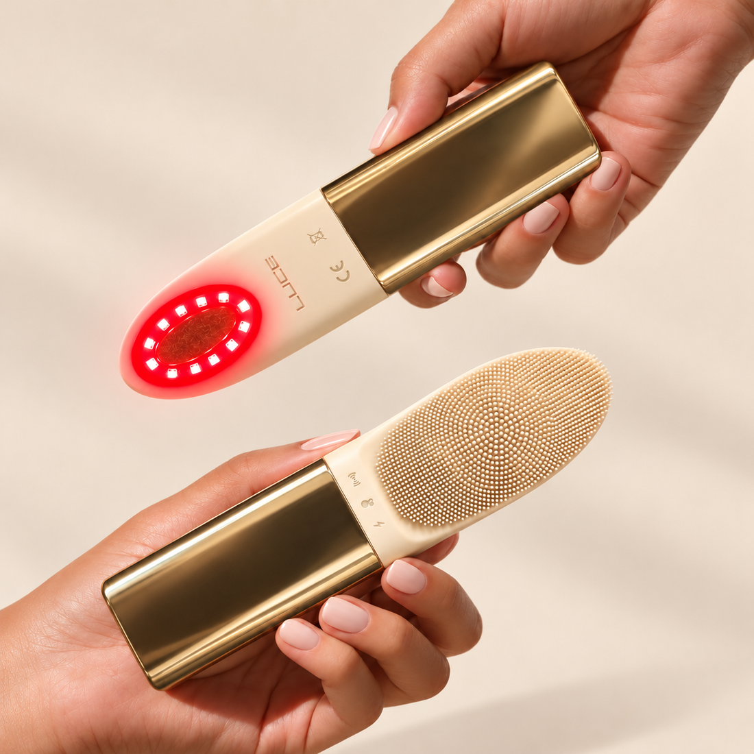 LUCE ThermoGlow Facial Cleansing Brush – Sonic, Heat & LED