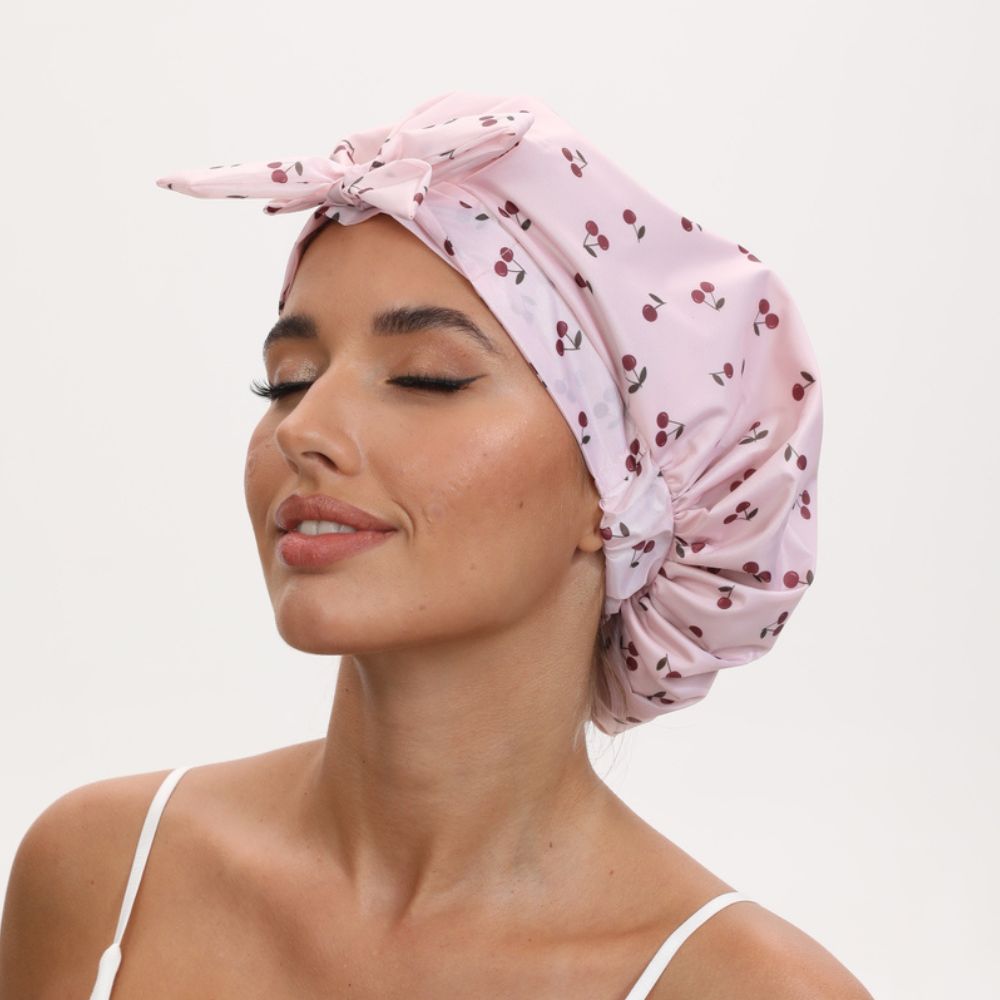 Satin-Lined Shower Cap - Adjustable
