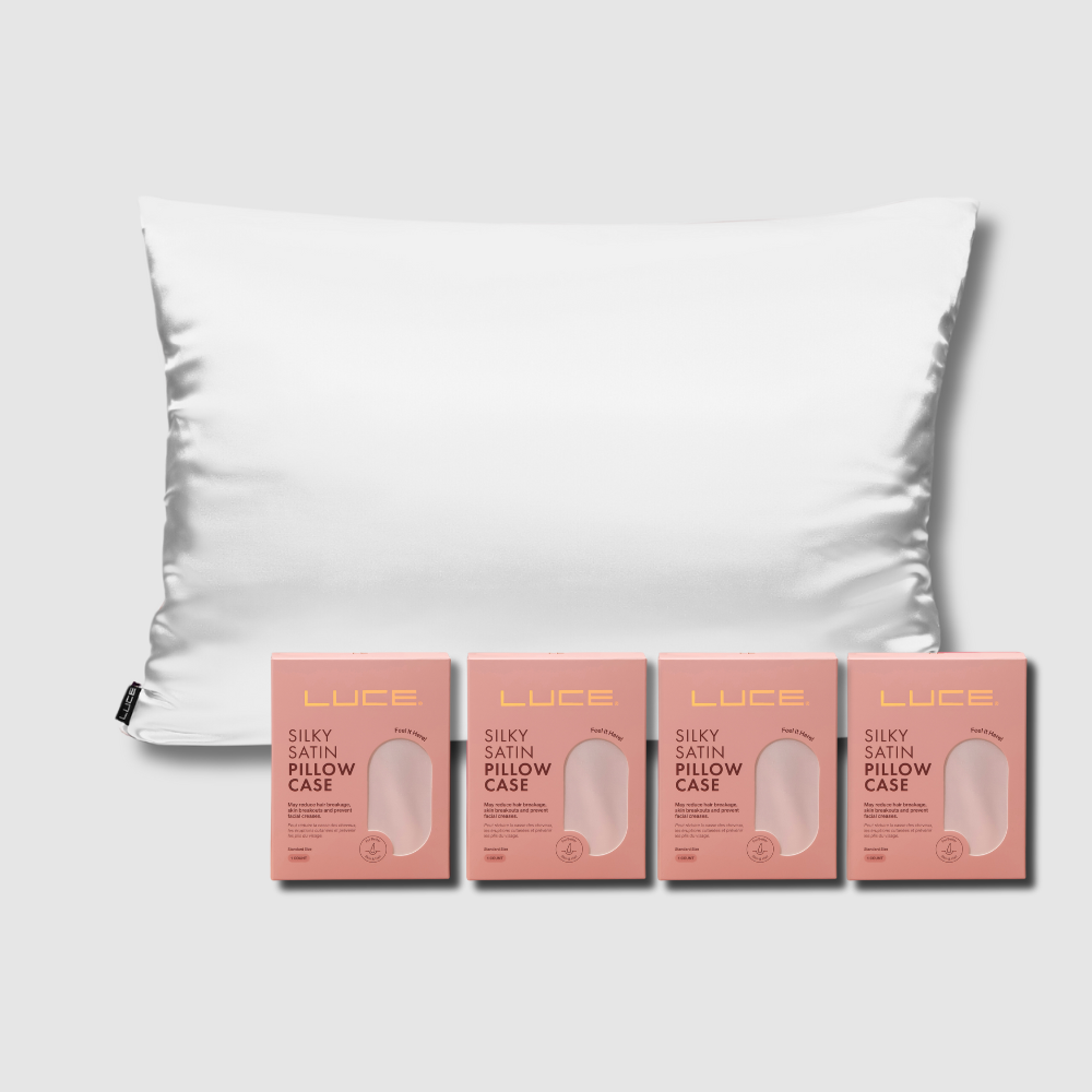 Silky Satin Pillowcase Bundle - Gray - LuceBeauty.com