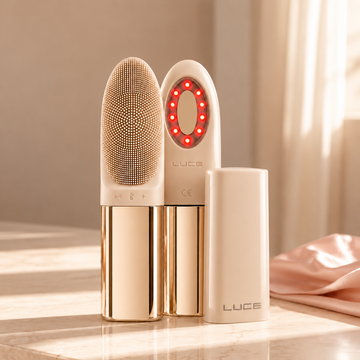 LUCE ThermoGlow Facial Cleansing Brush – Sonic, Heat & LED