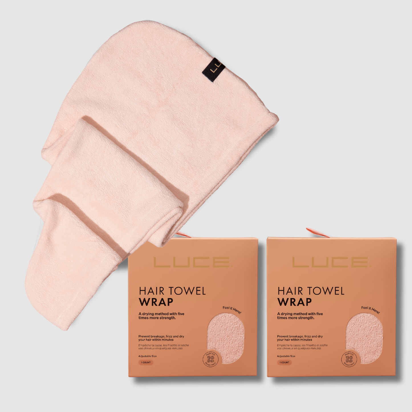 Adjustable Hair Towel Wrap - Eco-Friendly and Ultra-Absorbent (X2)