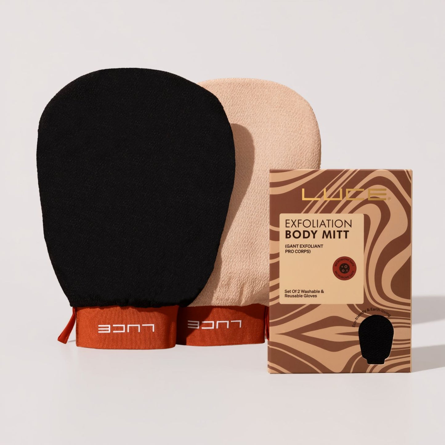 Skin Exfoliating Mitt Duo — for Complete Body Renewal