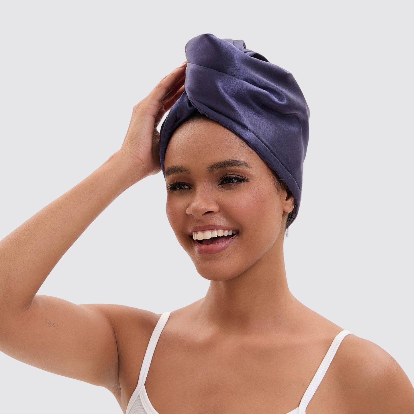 Satin-Lined Hair Wrap Towel for Sensitive & Damaged Hair