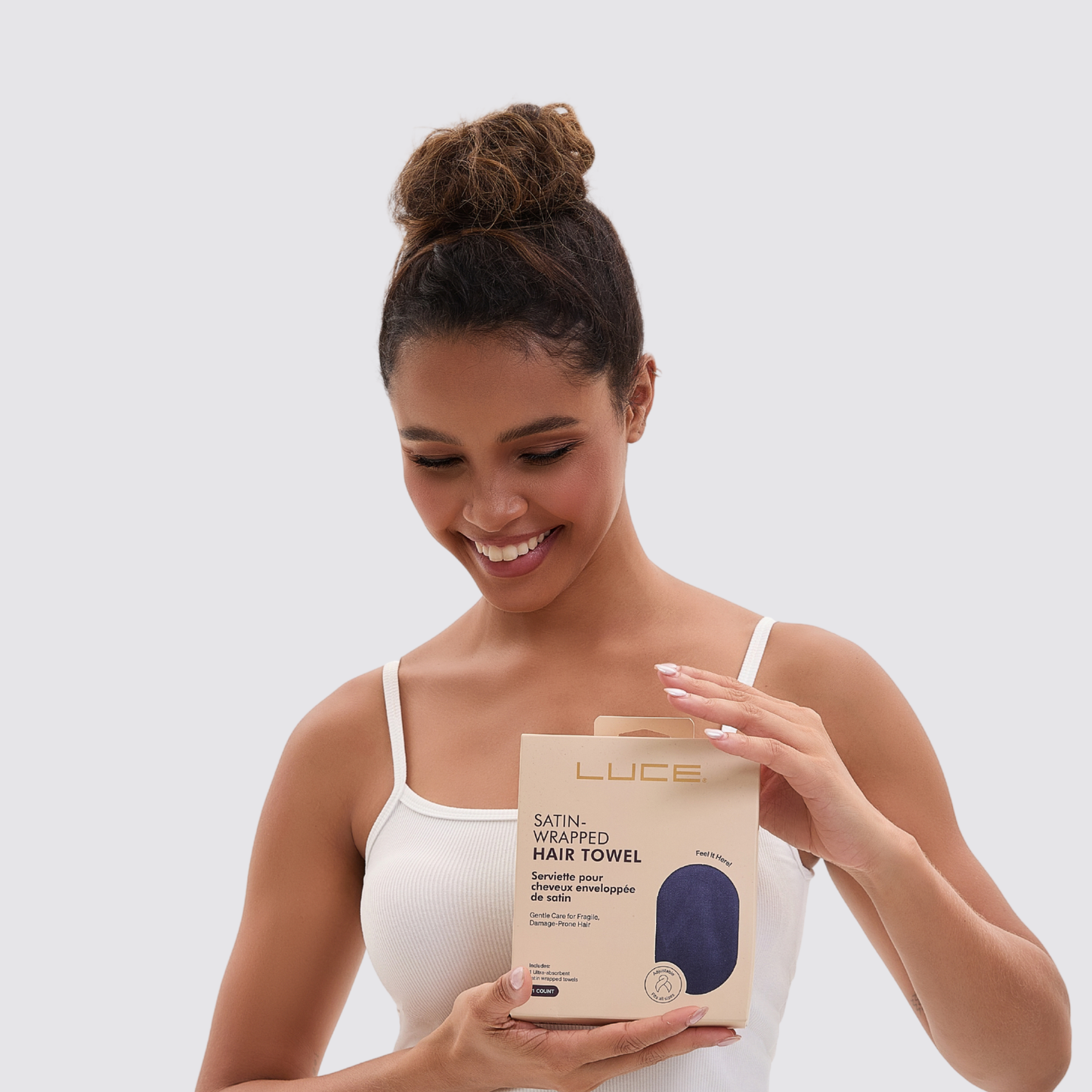 Satin-Lined Hair Wrap Towel for Sensitive & Damaged Hair