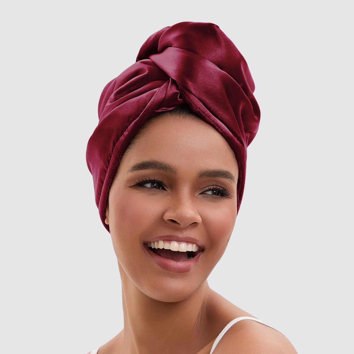 Satin-Lined Hair Wrap Towel for Sensitive & Damaged Hair